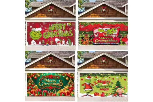 Grmpy Green Garage Curtain 1.8x4m 4 Asstd
