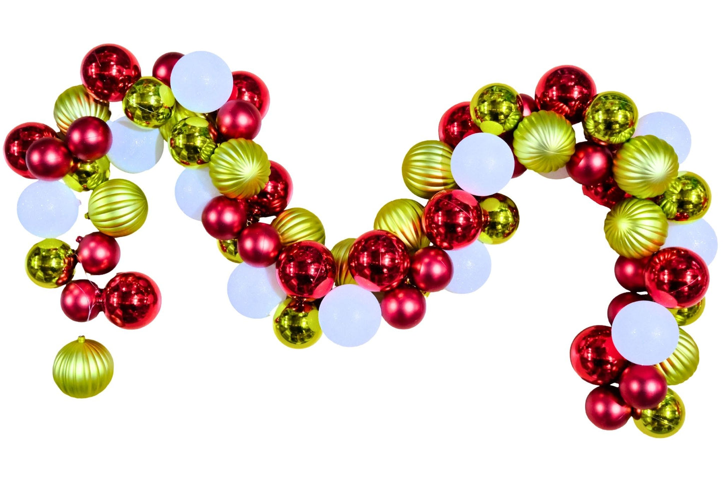 Xmas Baubles Garland 1.8m 6-8cm Baubles