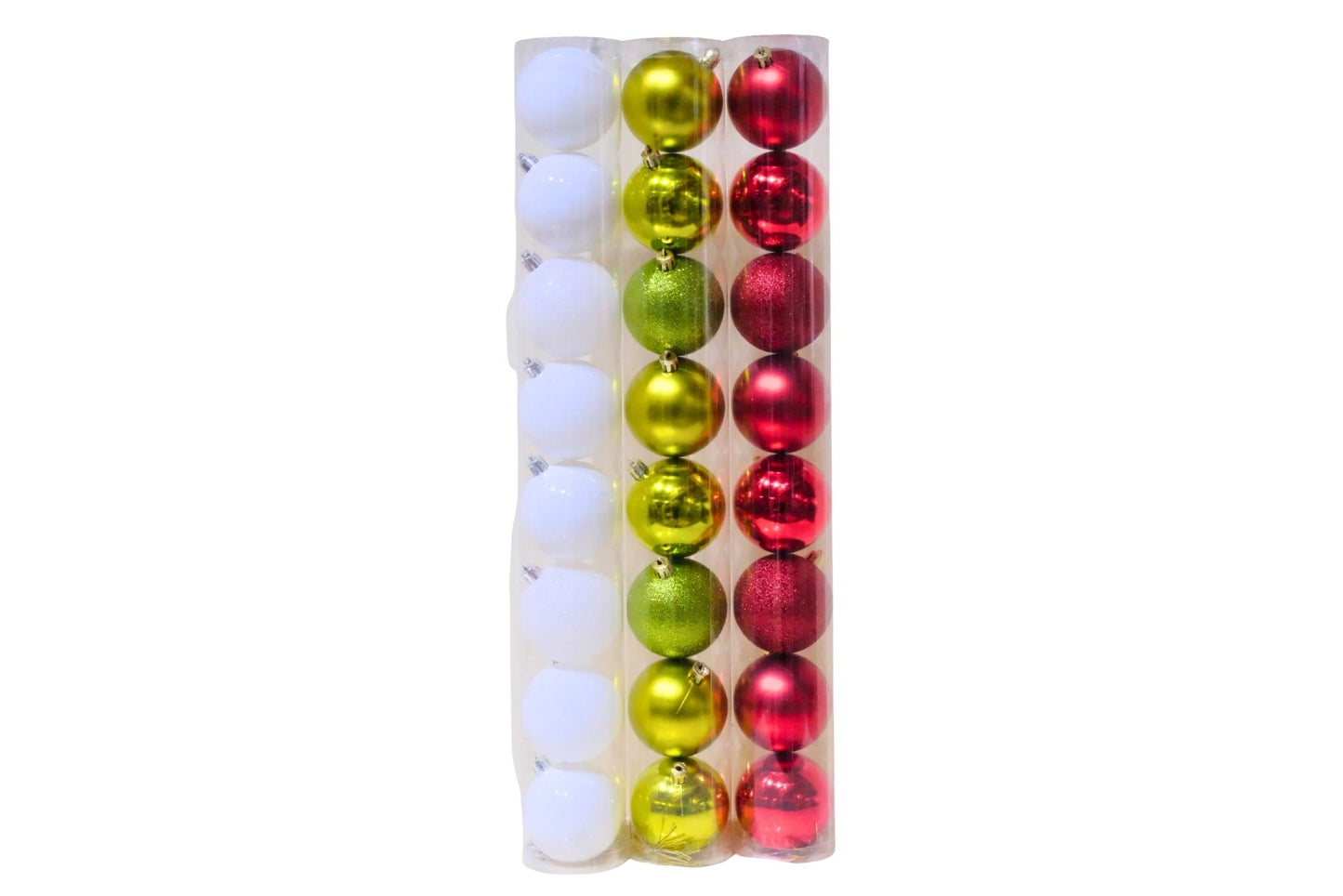 Xmas Baubles 6cm Pk8 3 Asstd PDU