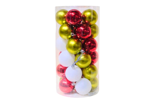 Xmas Baubles 5cm Pk30
