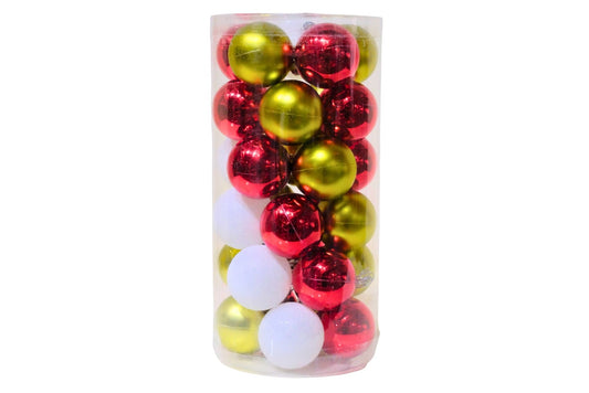 Xmas Baubles 6cm Pk30