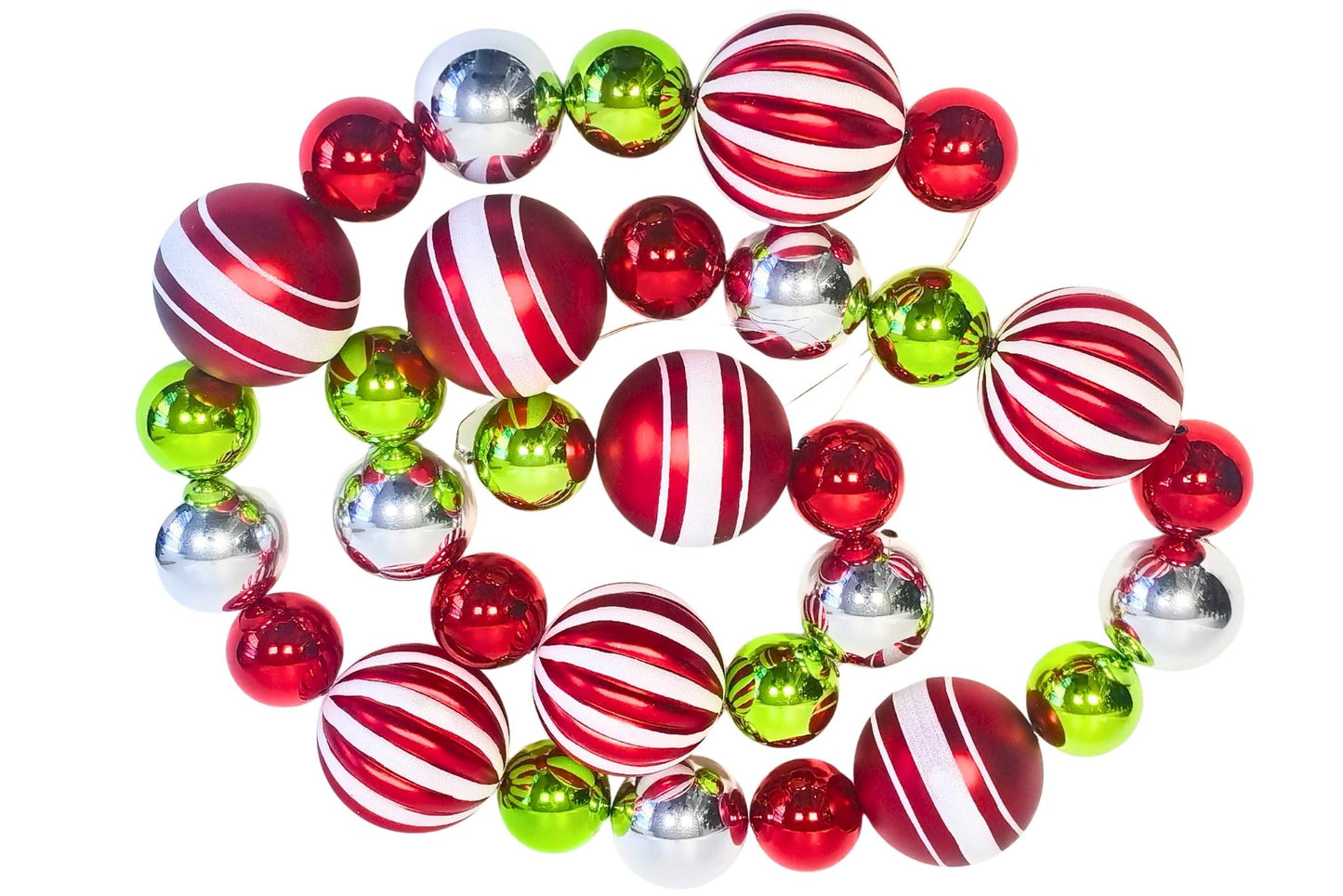 Xmas Baubles Garland 1.8m 5-8cm Baubles