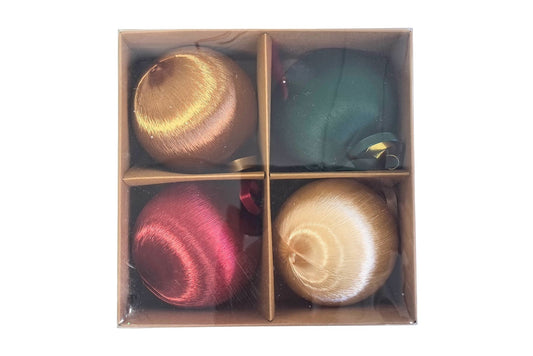 Xmas Baubles 8cm Pk4