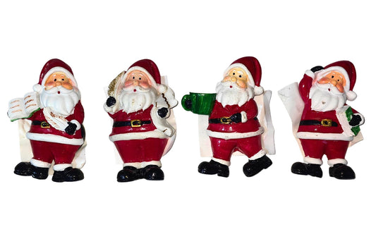 Santa Claus Fridge Magnet 7cm 4 Asstd