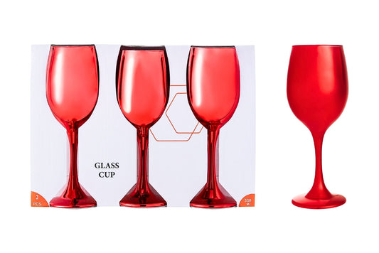Wine Glasses Red 180ml Pk3