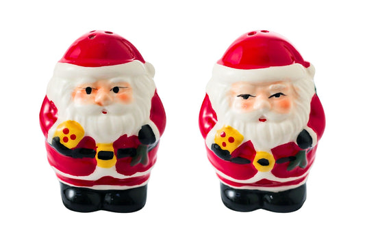 Christmas Ceramic Salt & Pepper 5x8cm Pk2