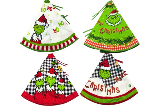 Grumpy Green Xmas Tree Skirt 100cm 4 Asstd