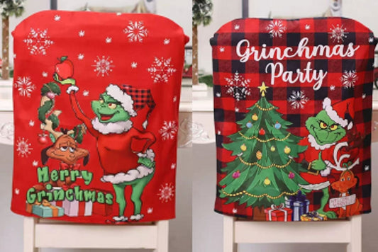 Grumpy Green Xmas Chair Cover 47x60cm 2 Asstd