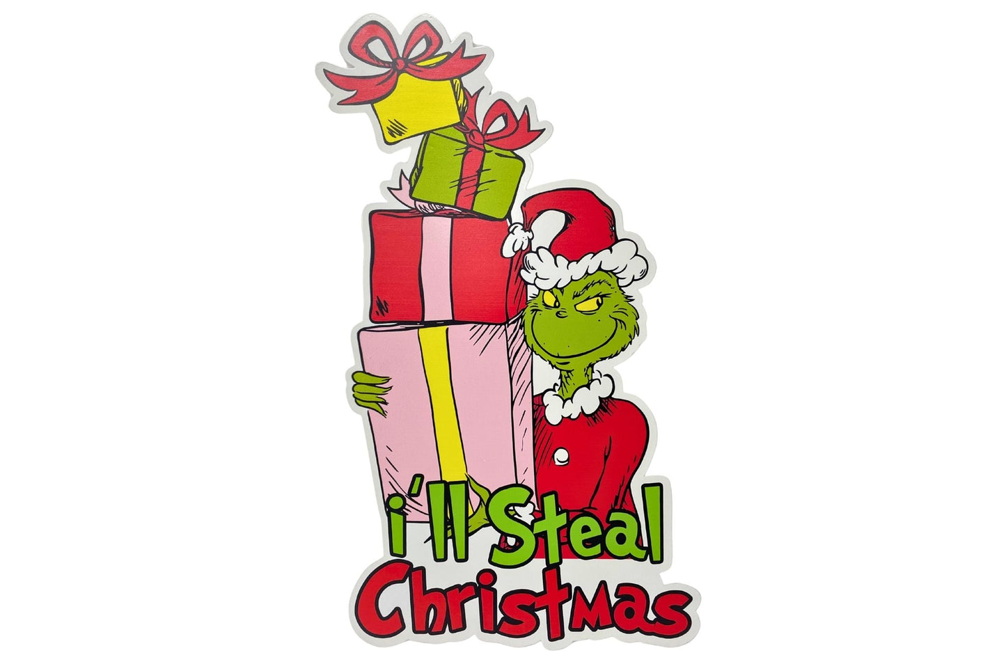 Metal Wall Art Merry Grumpchmas Gifts 50x29cm