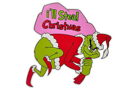 Metal Wall Art I Will Steal Christmas 37x34cm