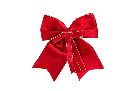 Christmas Tree Decoration Bow w/Diamond Edge 30x35cm