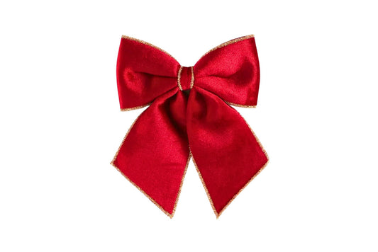 Christmas Tree Decoration Bow w/Fray Edge 25x30cm