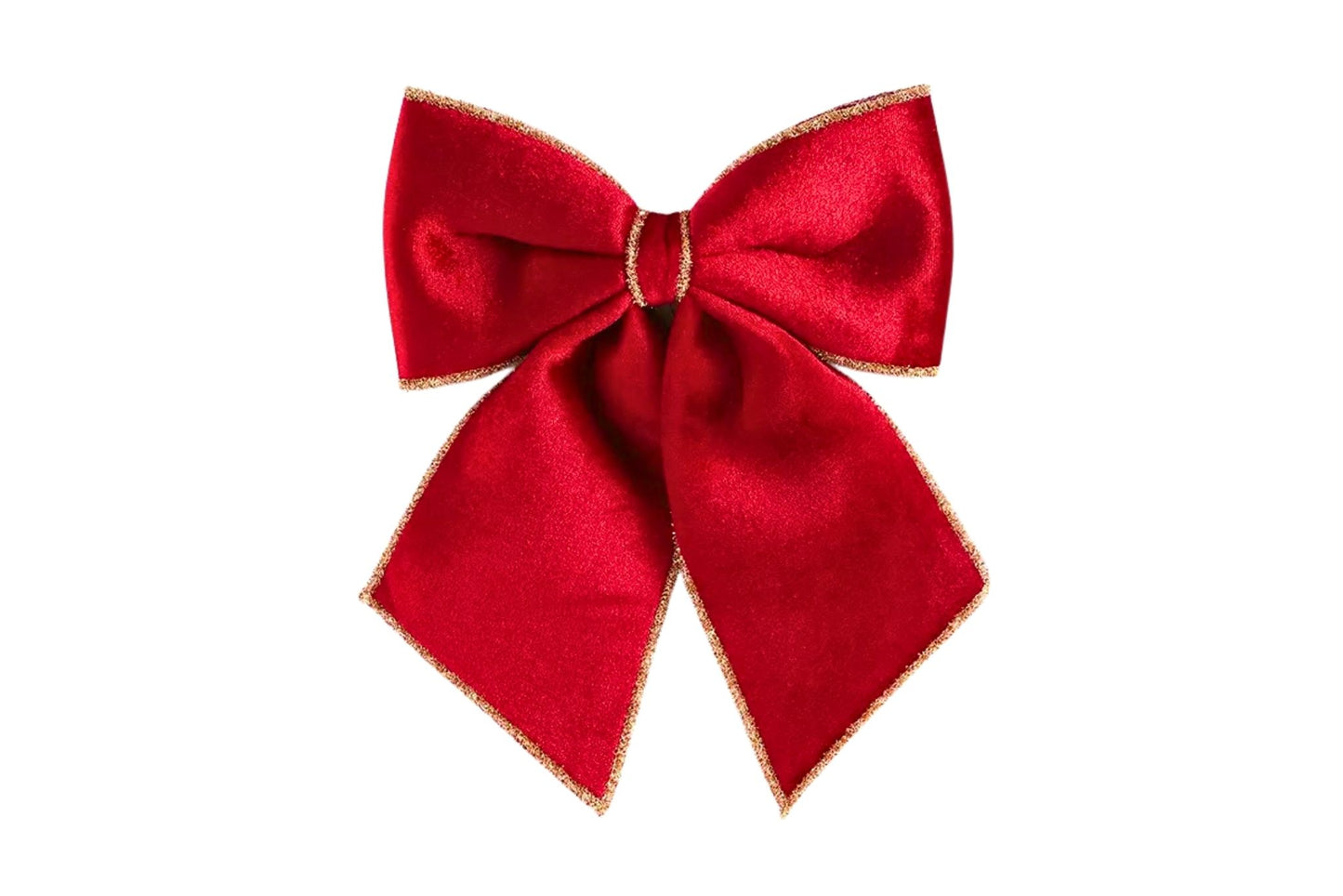 Christmas Tree Decoration Bow w/Fray Edge 30x35cm