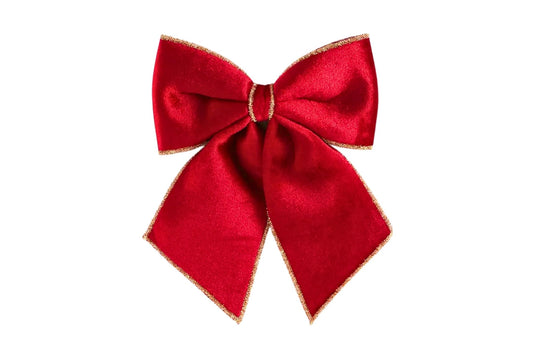 Christmas Tree Decoration Bow w/Fray Edge 30x35cm