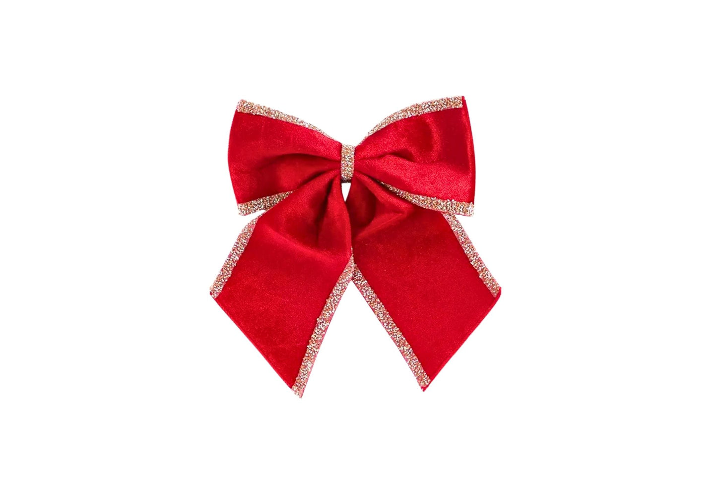 Christmas Tree Decoration Bow w/Diamond Edge 20x25cm