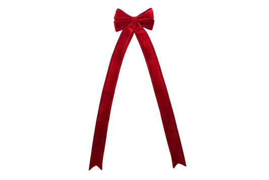 Christmas Tree Decoration Velvet Puffy Bow 35x175cm