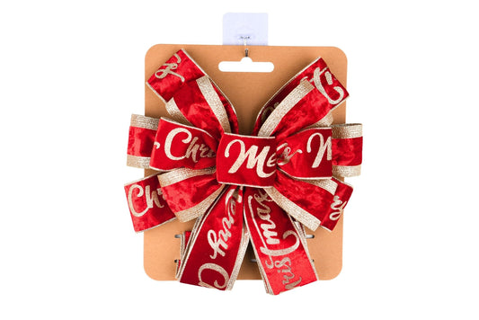 Ribbon Bow Merry Christmas 30x100cm