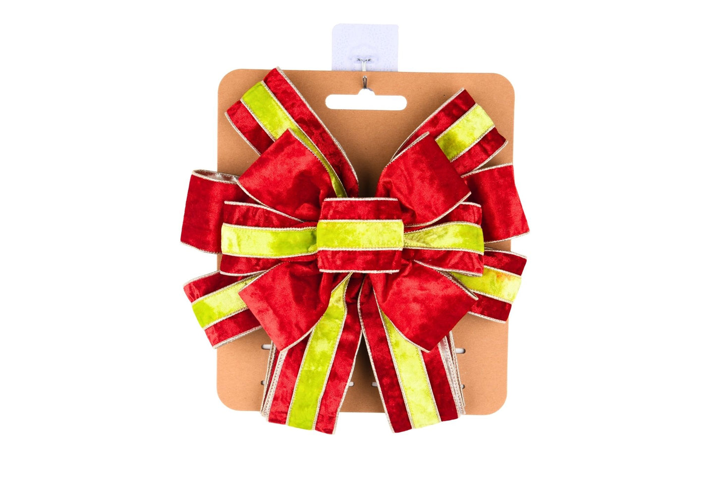 Ribbon Bow Red & Green Cracker 30x100cm