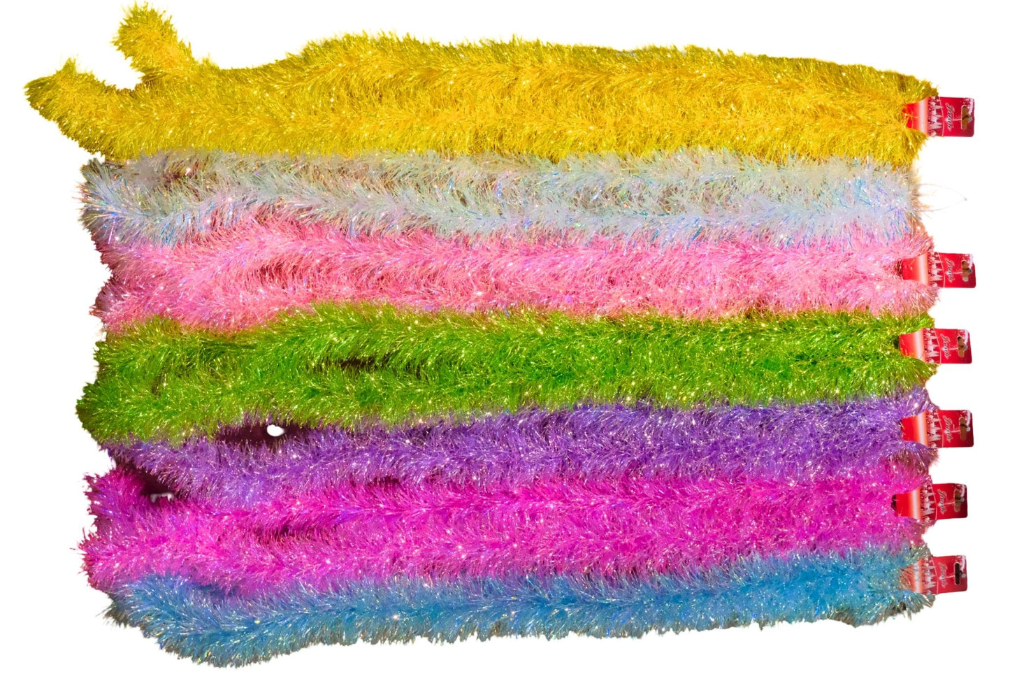 Tinsel Iridescent 9cm x 2m 6 Asstd