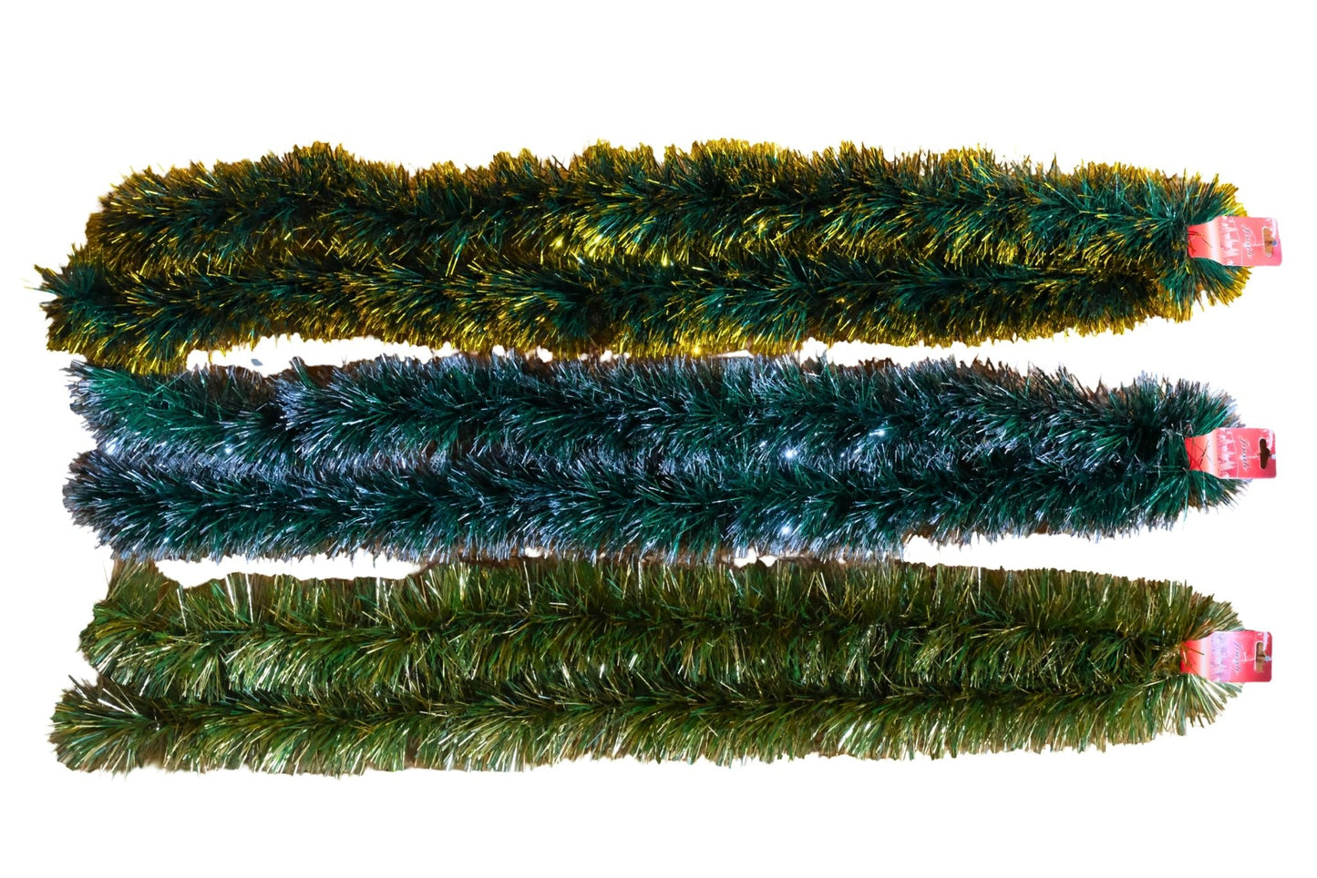 Tinsel Green/Gold/Silver 11cm x 2m 3 Asstd