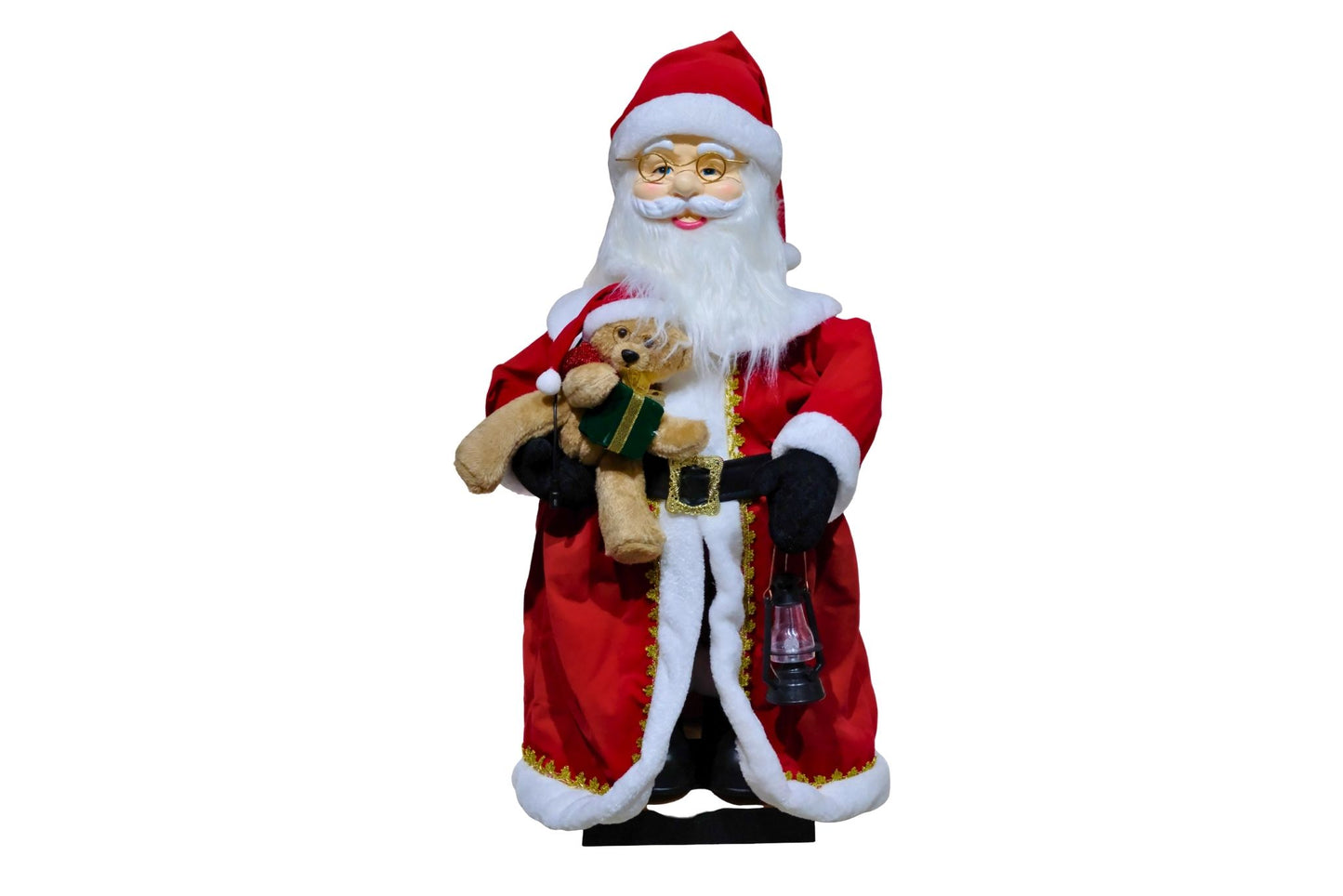 Moving Santa w/Music & LED, Motion & Sound Sensor, Collapsible, 9V 1.0A Adaptor 110cm