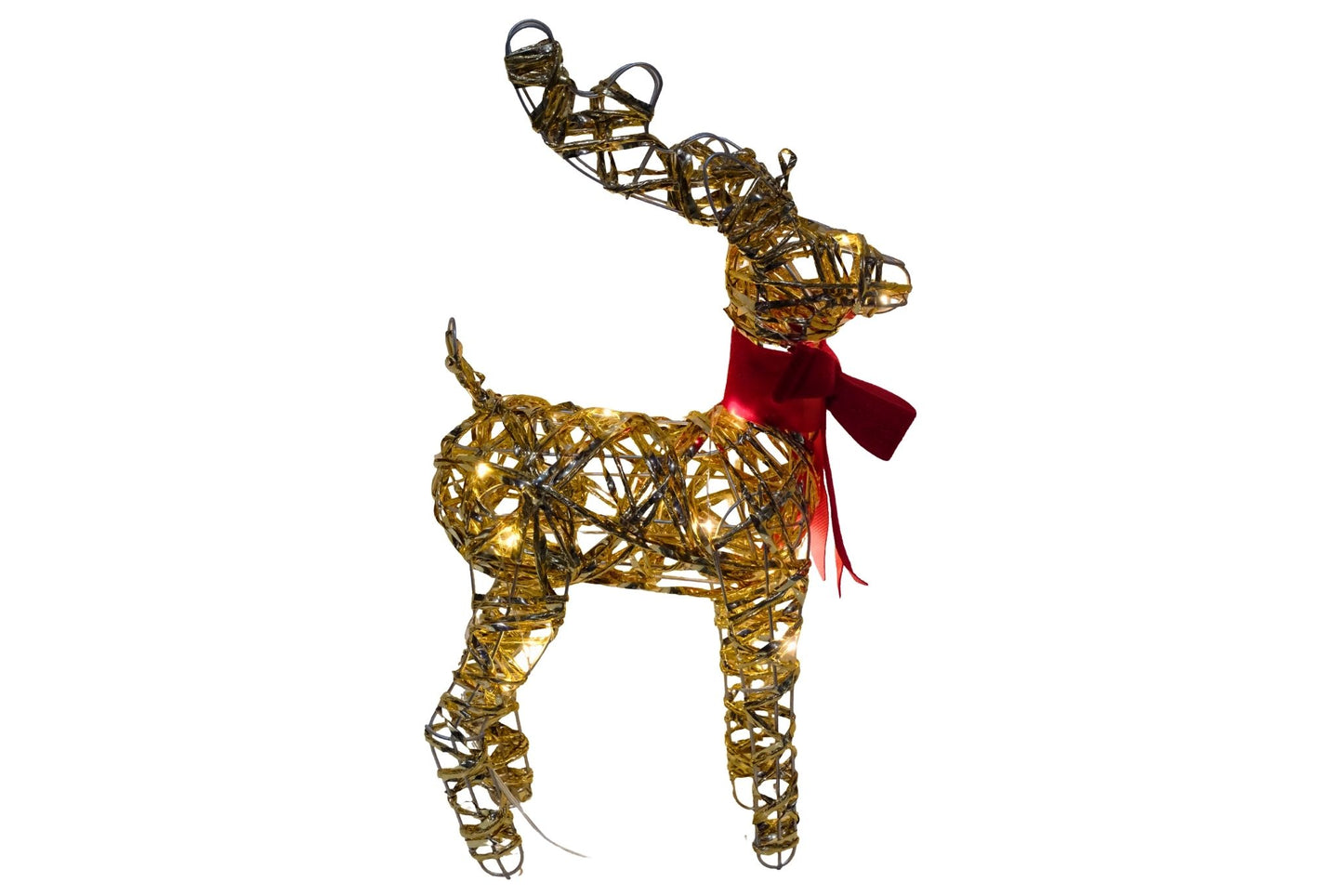 LED Twisted Gold Wire Mesh Deer 45cm B/O