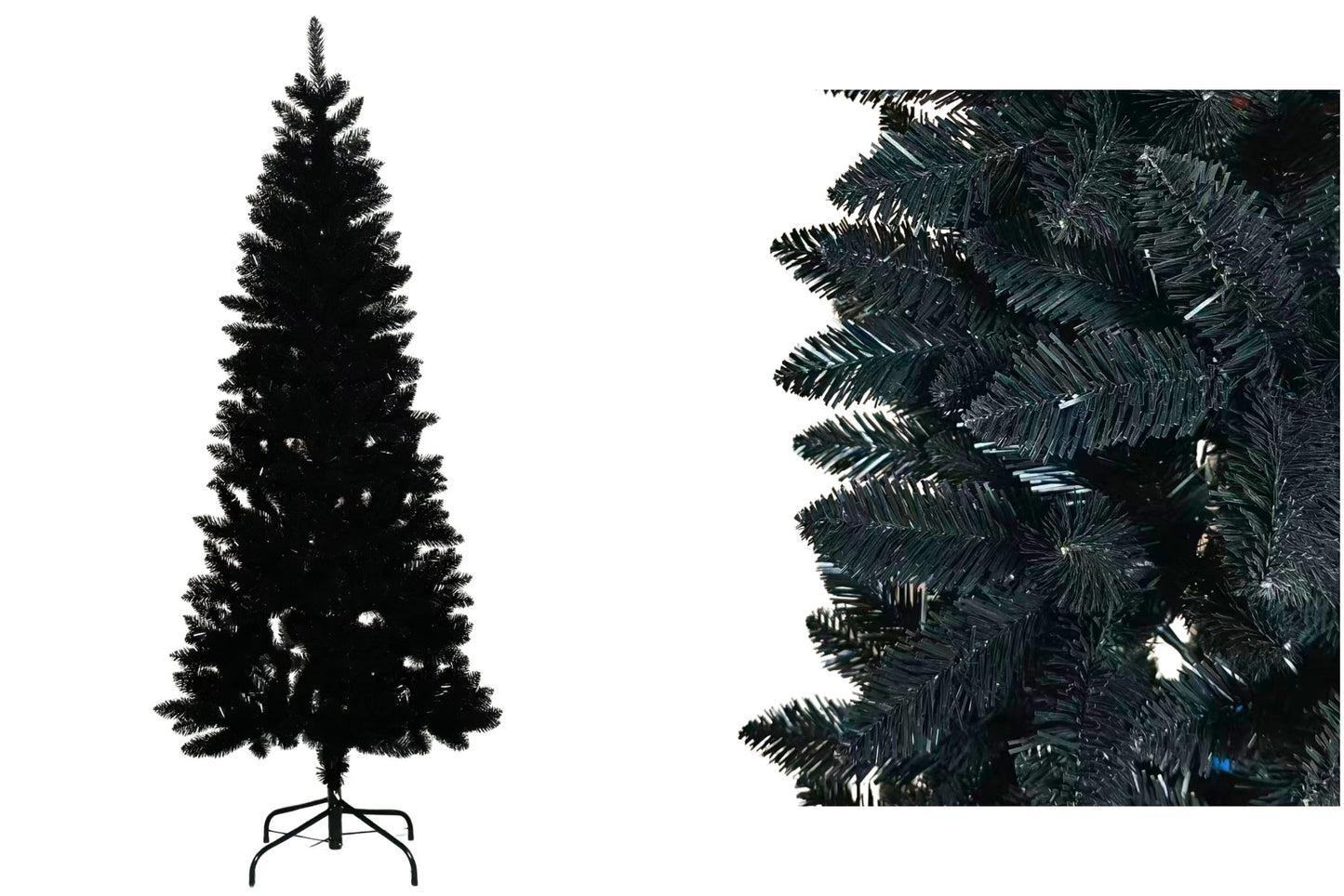 PVC Xmas Tree Black Metal Base 245T 120cm
