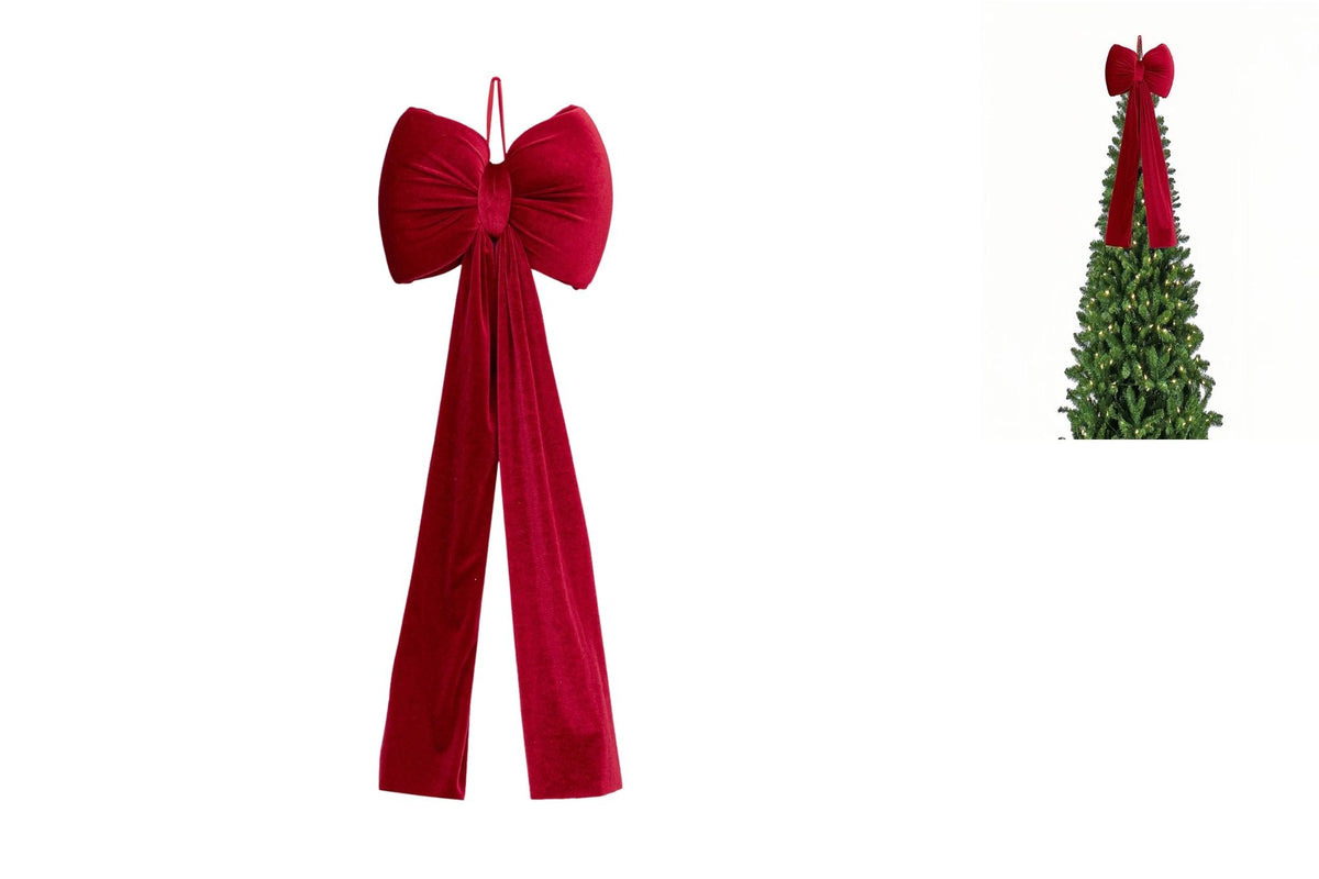 Bow Tree Topper Hanging Ornament 30x8x86cm