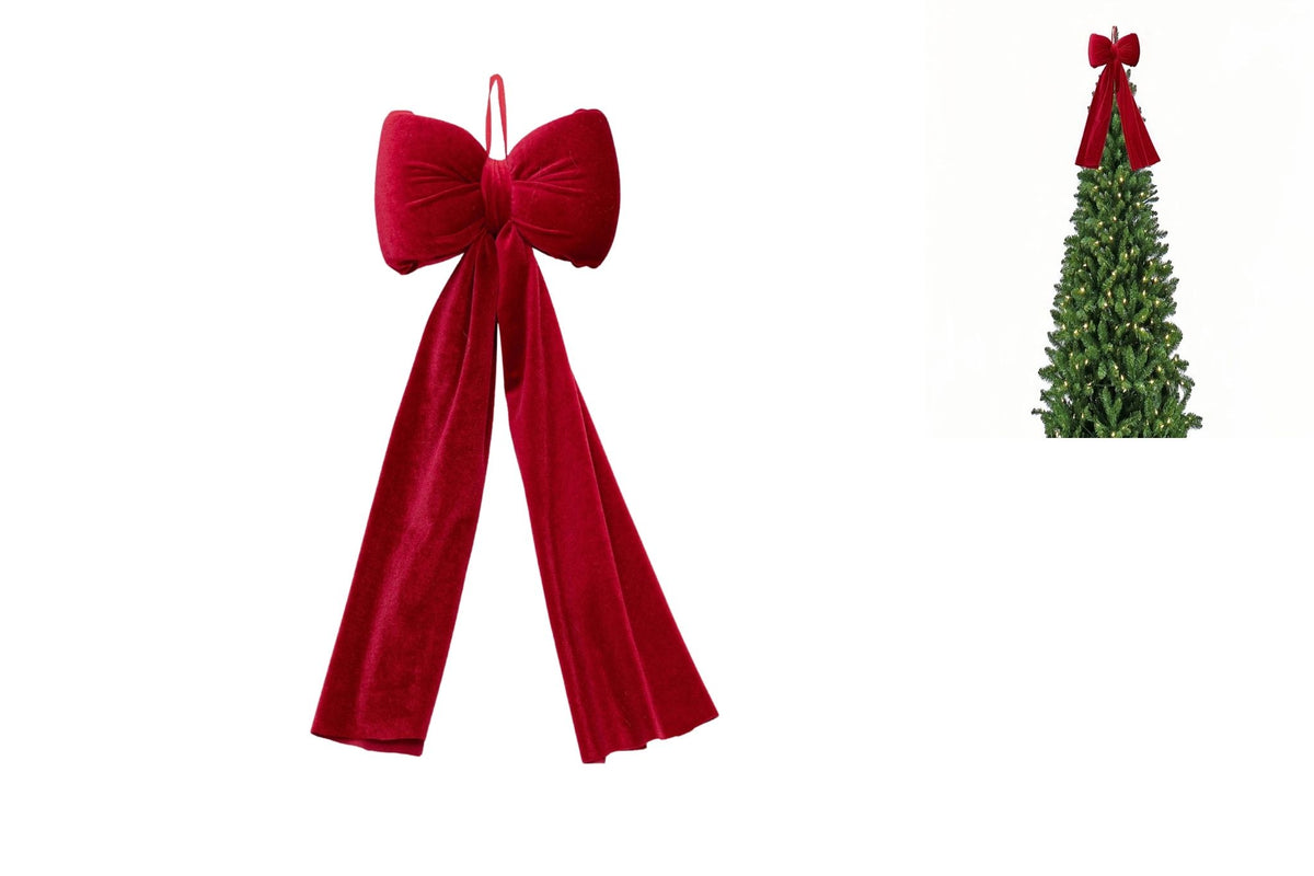 Bow Tree Topper Hanging Ornament 20x6x53cm