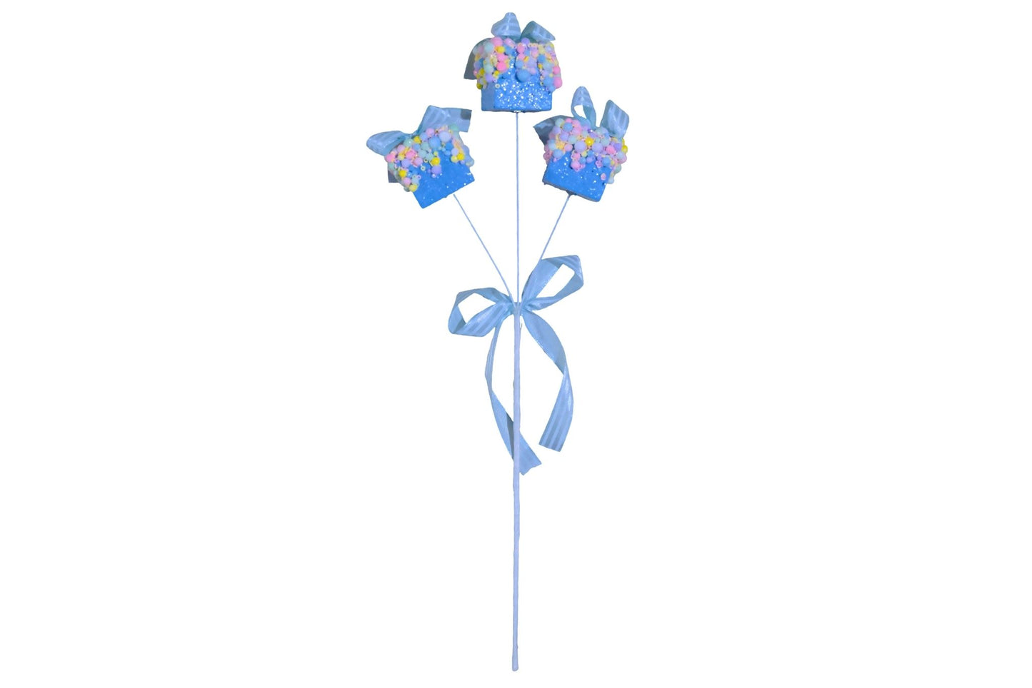 Xmas Deocration Pick Marshmallow 3 Head 14x40cm