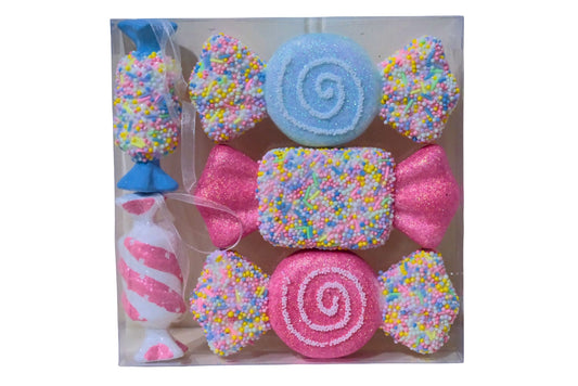 Xmas Ornament Candy Collection Pk5 6x3x14/3.5x9cm