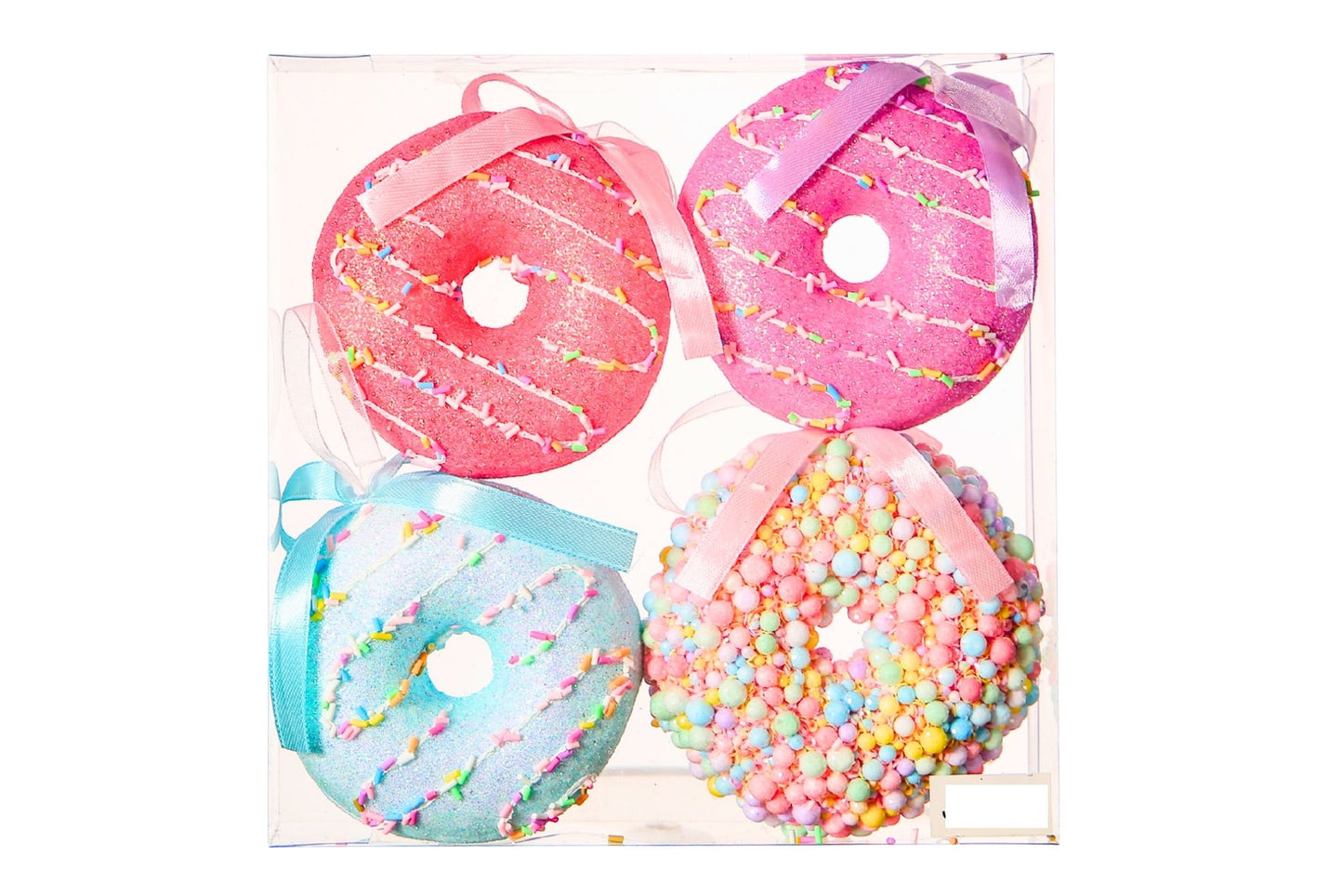 Xmas Ornament Donut Collection Pk4 9.5x4x9.5cm