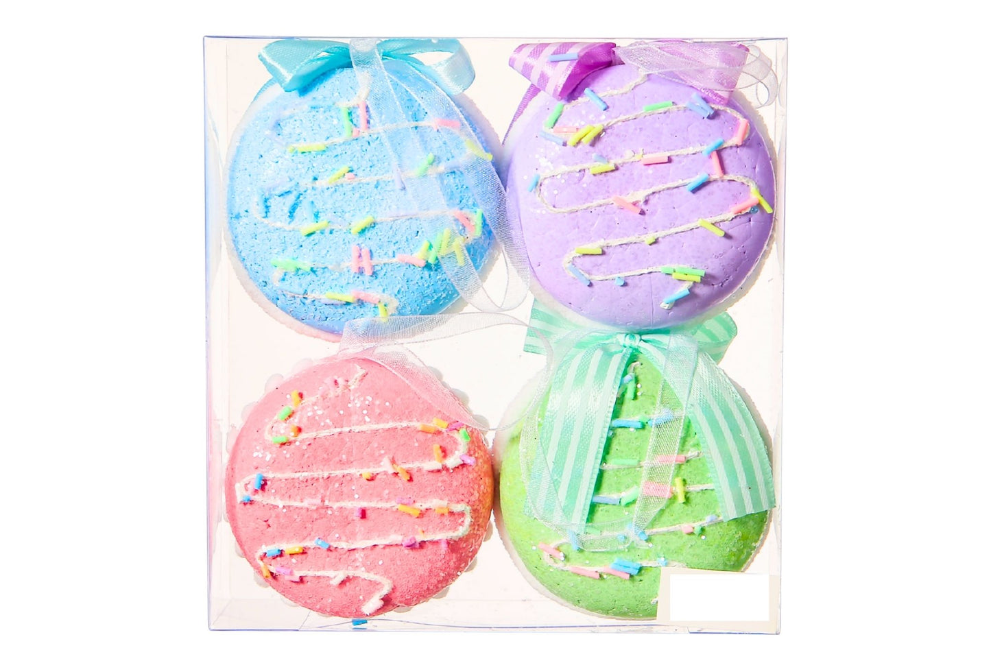 Xmas Ornament Macaron Collection Pk4 7x3.5x7cm