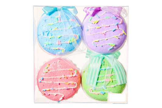 Xmas Ornament Macaron Collection Pk4 7x3.5x7cm