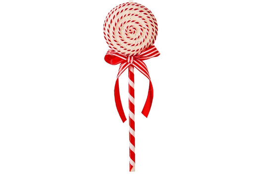 Xmas Ornament Lollipop White 8x3x25cm