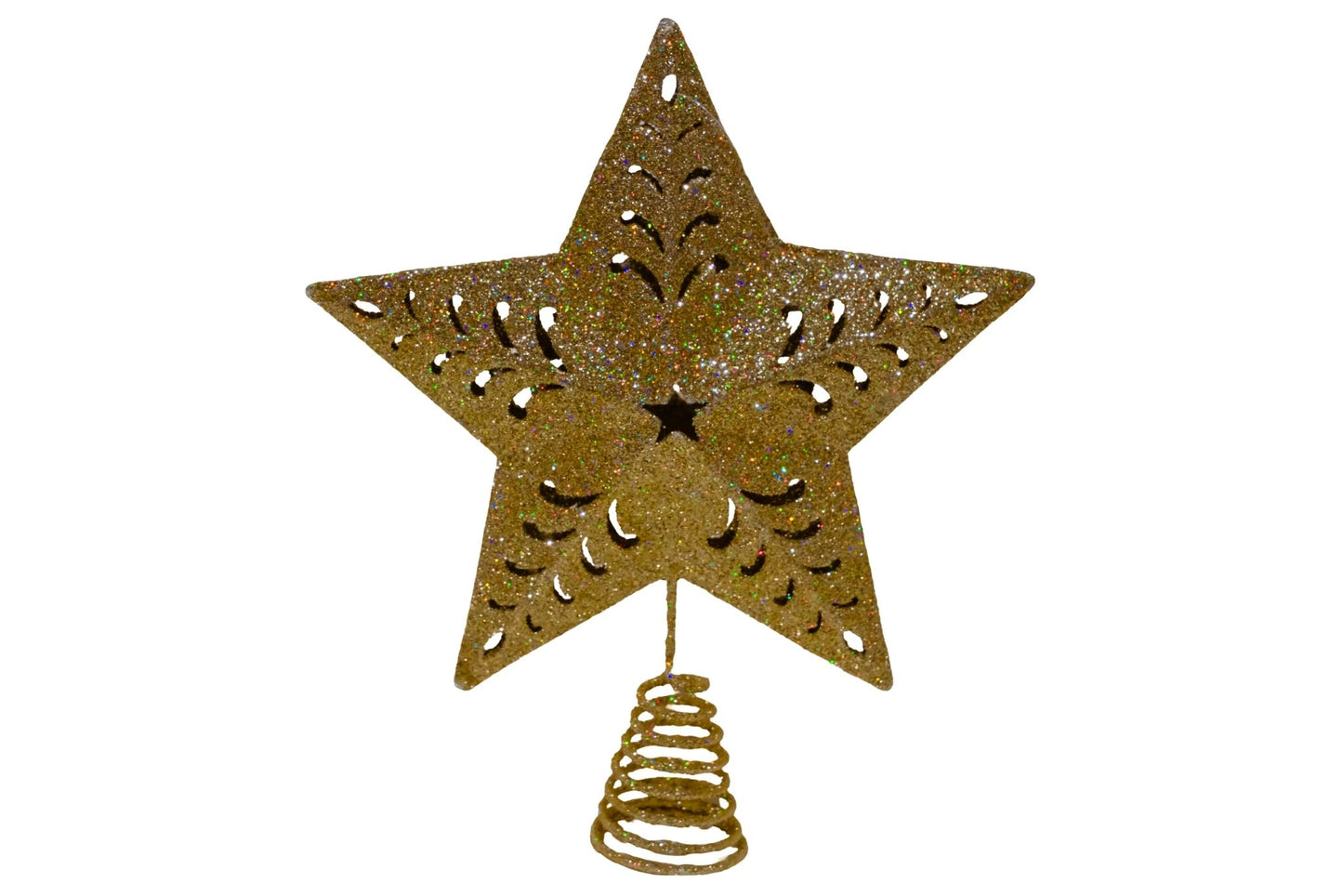 Xmas Star Tree Topper Gold 25x30cm Window Box