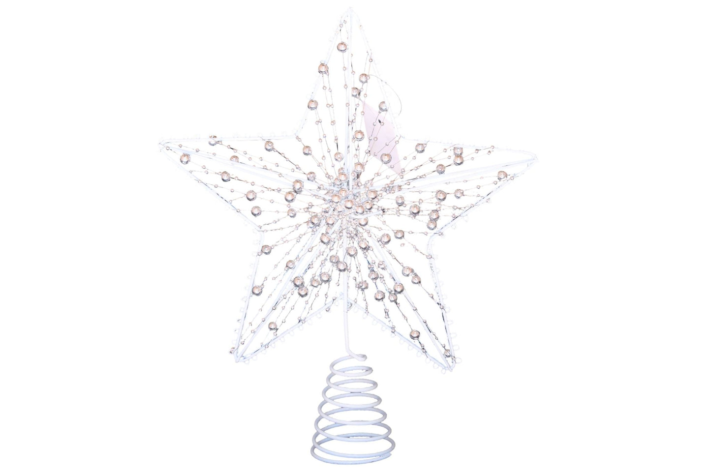 Xmas Star Tree Topper Silver 25x30cm Window Box