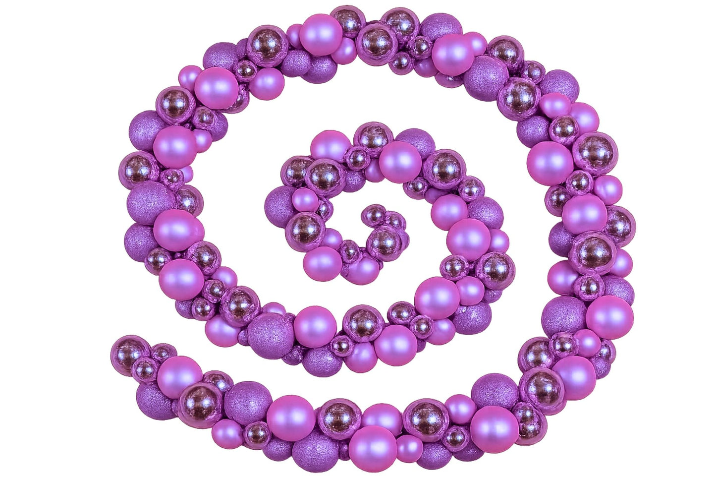 Xmas Bauble Garland Pink 1.8m 3-5cm Baubles