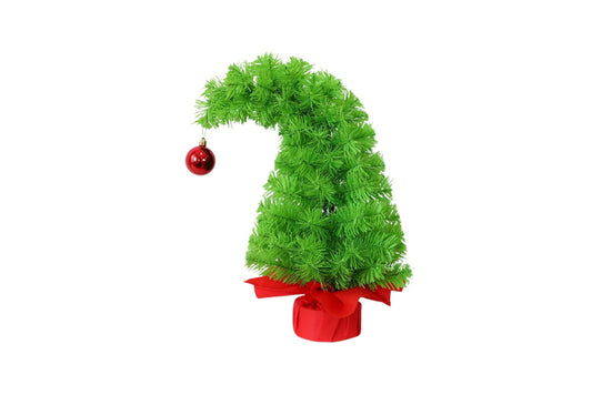 PVC Green Bended Tree w/Bauble 30cm