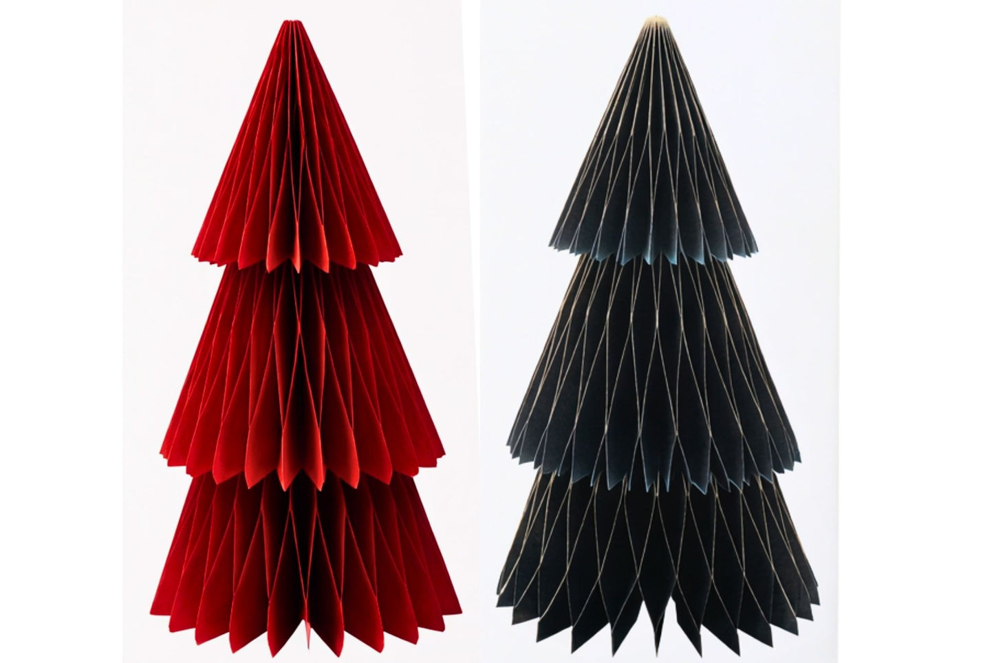 Paper Honeycomb Table Ornament Gold-Trimmed Edges 110gsm H23xW15cm 2 Asstd