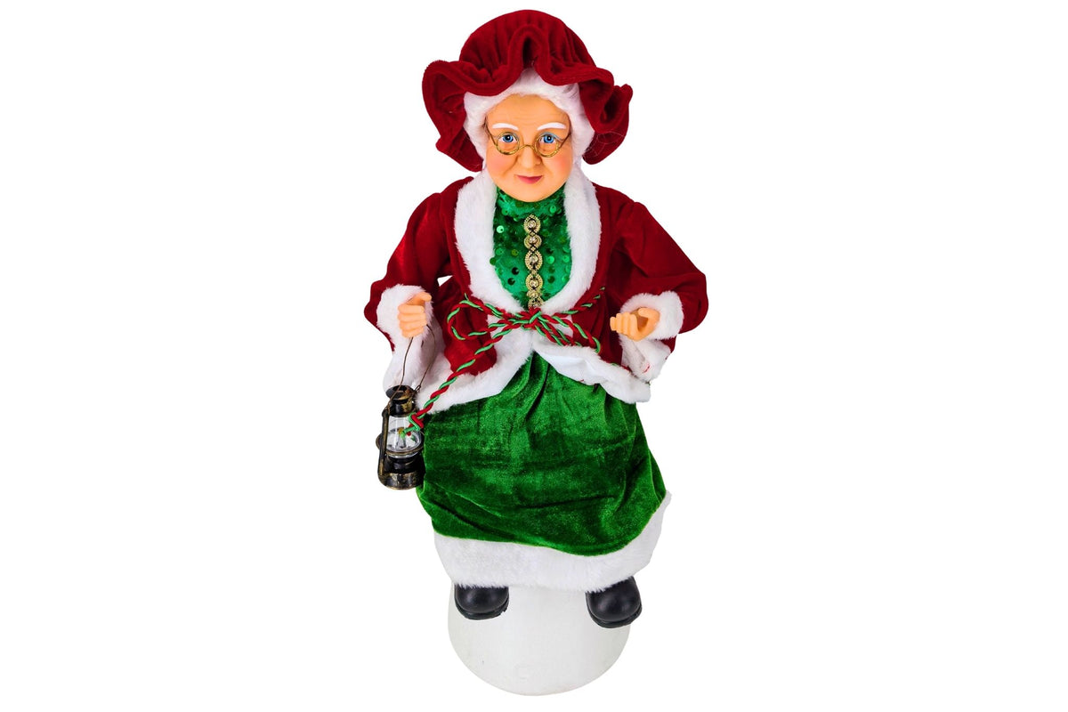 Mrs Santa Sitting Statue 45cm