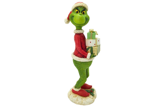 Grumpy Green Holding Presents 10.4x9x28cm