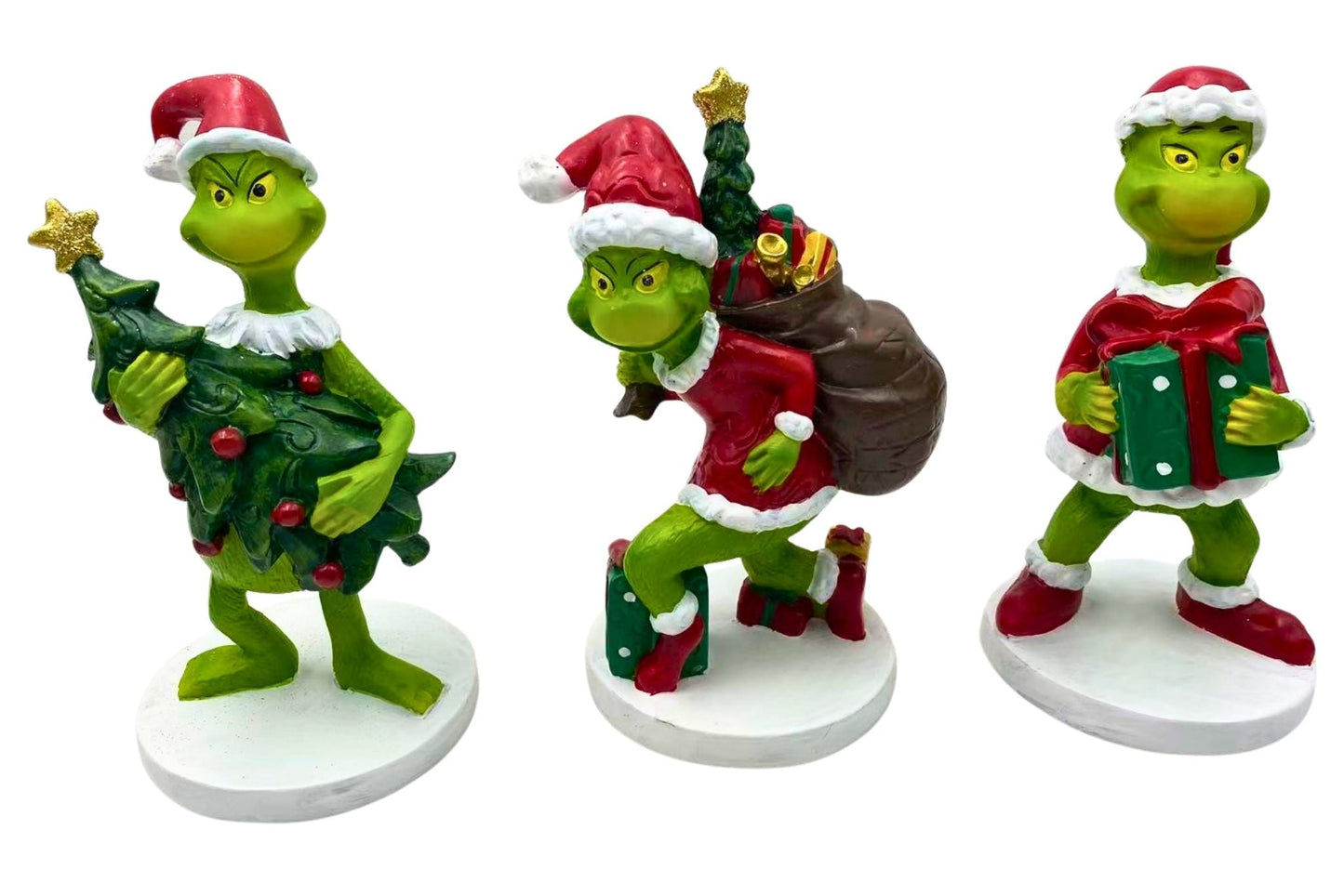 Grumpy Green Statues 3 Asstd 11x9x17cm