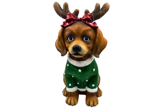 Xmas Dog w/Lights 23x28.8x46cm