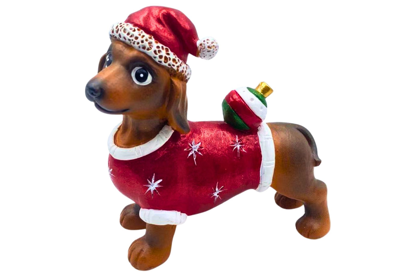Xmas Dachshund 17.5x7.2x17.5cm