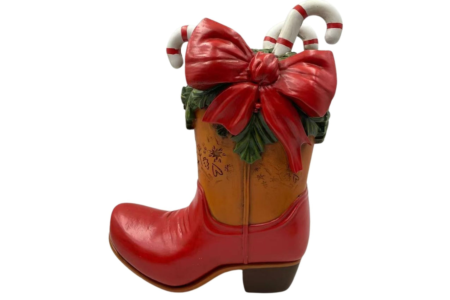 Xmas Boot w/Bow 25.3x12.6x29.3cm