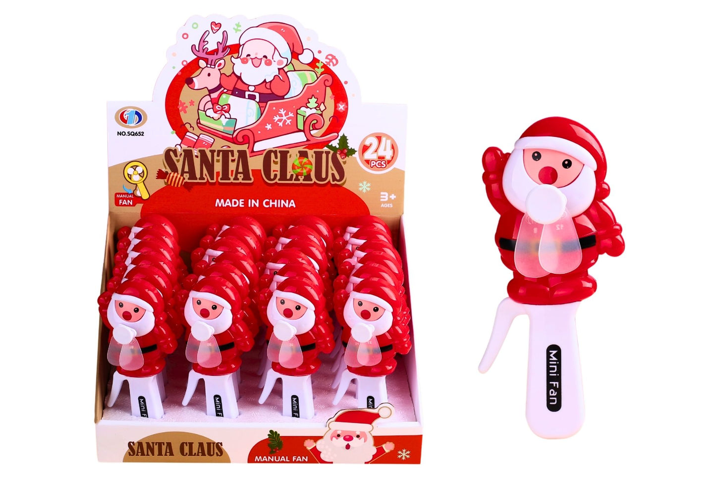 Mini Handheld Fan Xmas Santa PDQ